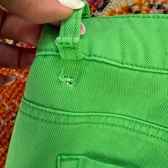 Garage Womens Wide Leg Jeans in Vibrant Green - Picture 6 of 6